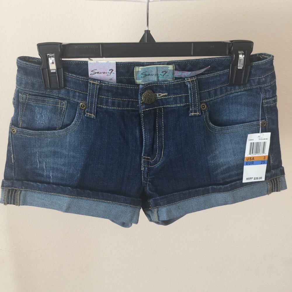 Seven7 Cuffed Jean Shorts